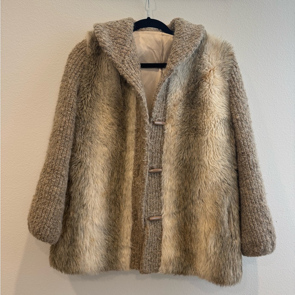 Cozy Faux Fur and Knit Jacket